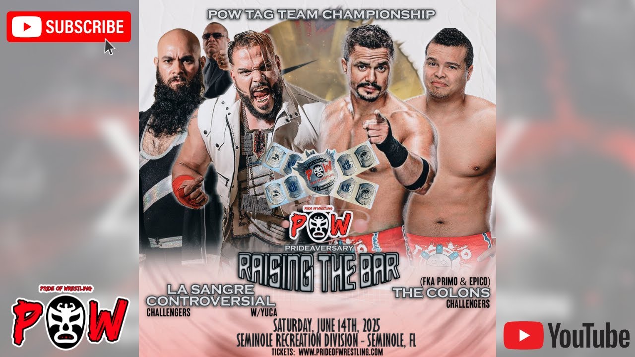 La Sangre Controversial vs Los Colón- Pride of Wrestling