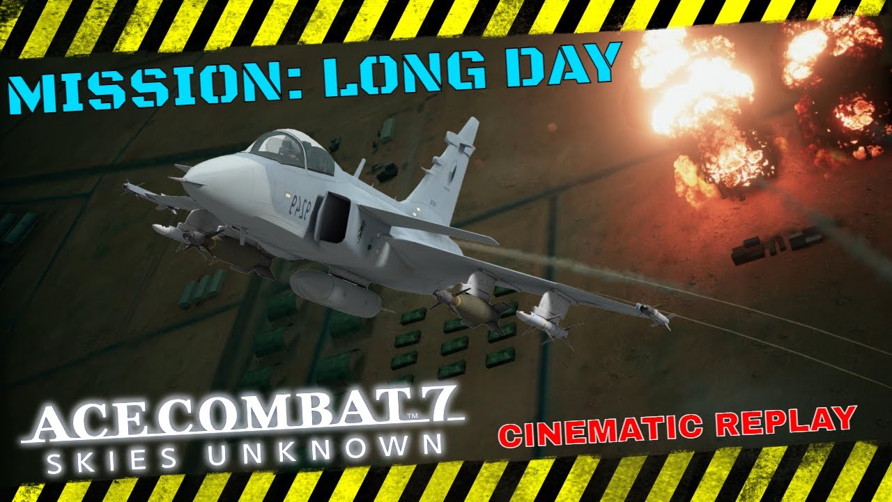 ACE COMBAT 7 - Cinematic replay med SAAB GRIPEN E (Long Day)