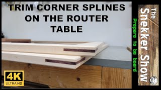How to trim corner splines with a router