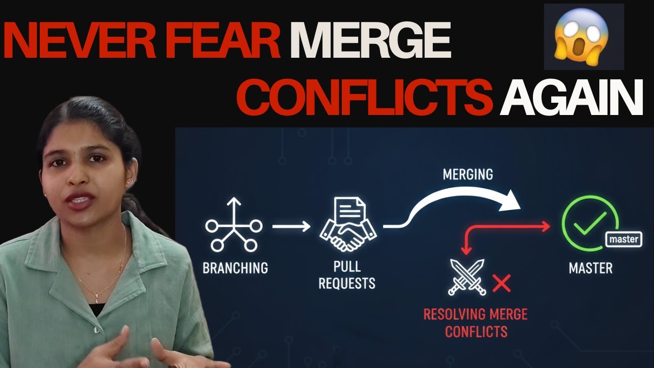 Git Merge Conflicts SOLVED! Complete Branching & Pull Request Tutorial |  Merge Conflicts മലയാളത്തിൽ