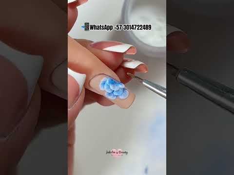 💕Acrílico 3D/ Moños y Flores 🌼🎀 #acrilicouñas #3Dprincipiantesuñas