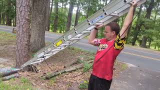 Training  How to move a 24ft (or larger) extension ladder.  How to properly install a Ladder Max