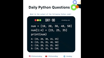Python Coding challenge - Day 90 | What is the output of the following Python Code? #codingchallenge