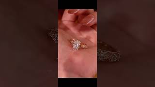 Oval cut lab grown diamond ring.
