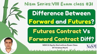 NISM 8 | Difference between forward contract and futures contract | फॉरवर्ड और फ्यूचर में अंतर?