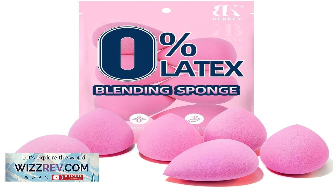 BEAKEY Super Soft Makeup Sponge Set of 6 Makeup Sponges for Foundation