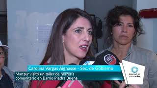 Manzur visitó un taller de herrería comunitario en Barrio Piedra Buena - Tucumán Gobierno