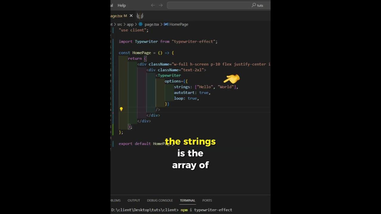 Typewriter in react #programming #programmer #developer # ...