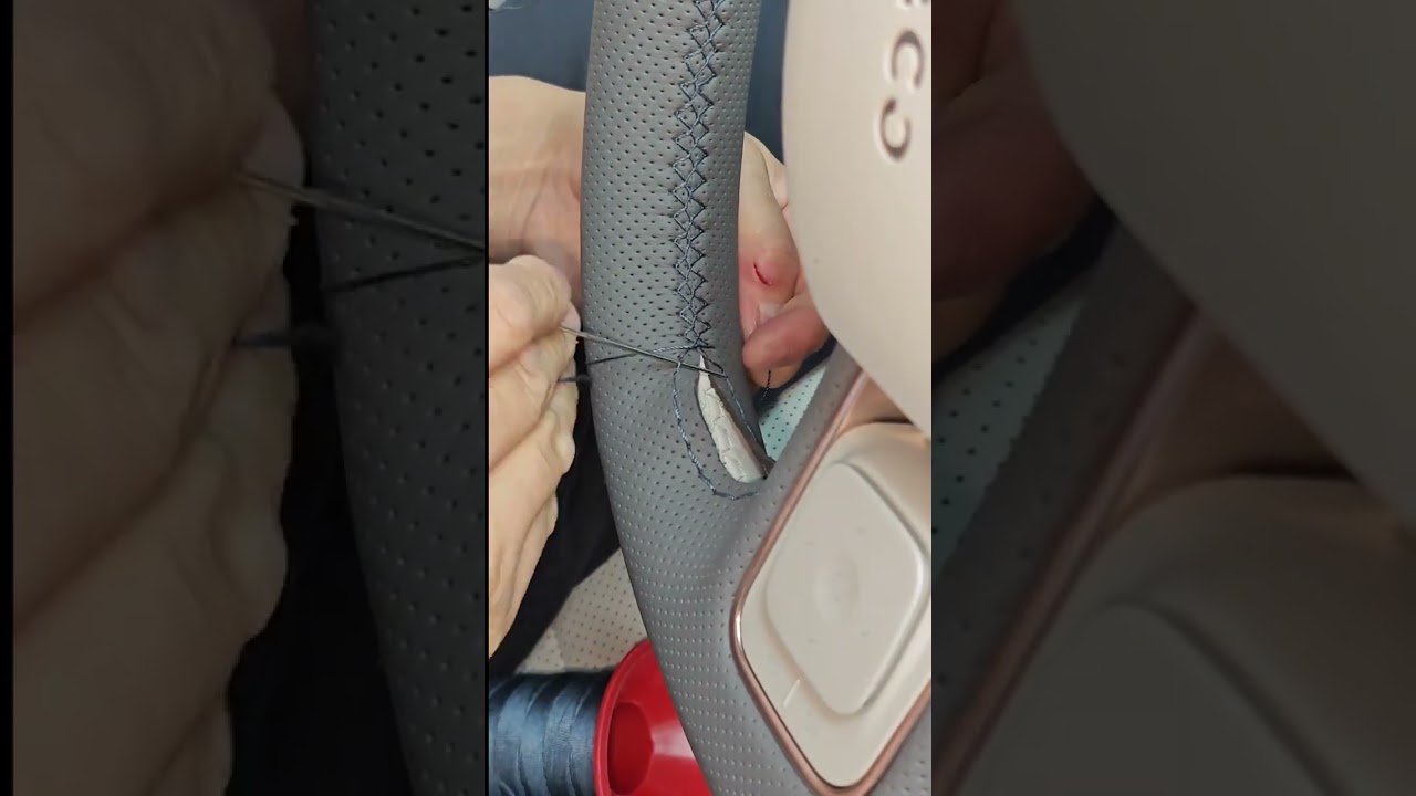 Durable Leather Steering Cover Handmade & Hand-Fit.