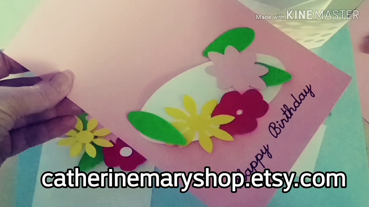 Pop up flower basket cascading box card Cricut SVG YouTube