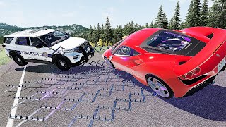 Mive Spike Strip High Speed Car Crashes Beamng Drive