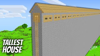 I found a TALLEST HOUSE in Minecraft ! What's INSIDE the LONGEST HOUSE ?