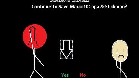 The Adventures of Marco10Copa & Stickman (Windows 7 Bootleg) Continue + Game Over