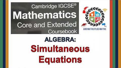 Solving Simultaneous Equations