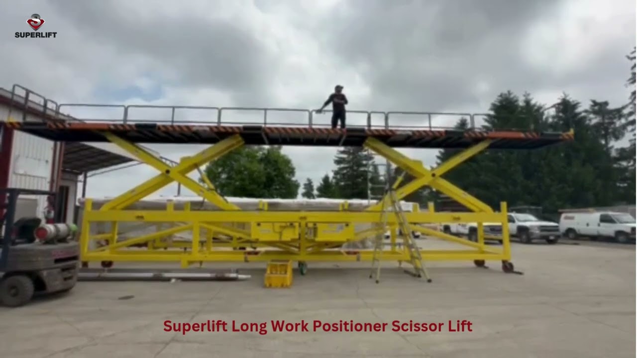 Superlift Long Work Positioner Scissor Lift | Heavy-Duty Ergonomic Lifting Solution