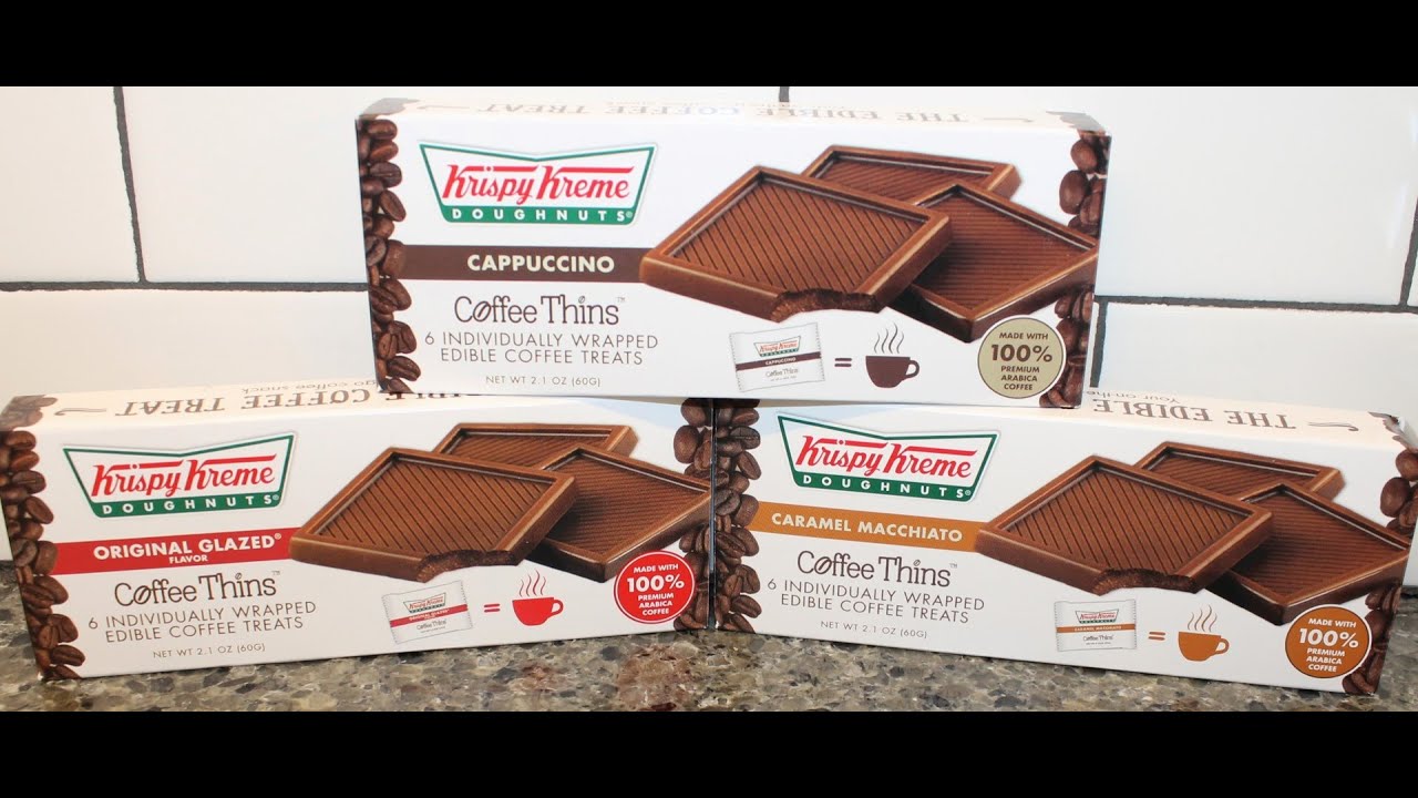 Krispy Kreme Doughnuts Coffee Thins Original Glazed, Cappuccino