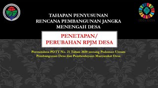 Tahapan Penyusunan RPJM Desa sesuai Permendesa Nomor 21 Tahun 2020