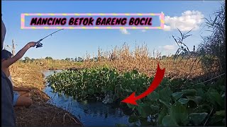 Spot Mancing Ikan Betok Papuyu Paling Diminati Pemancing // Mancing Betok Bareng Bocil