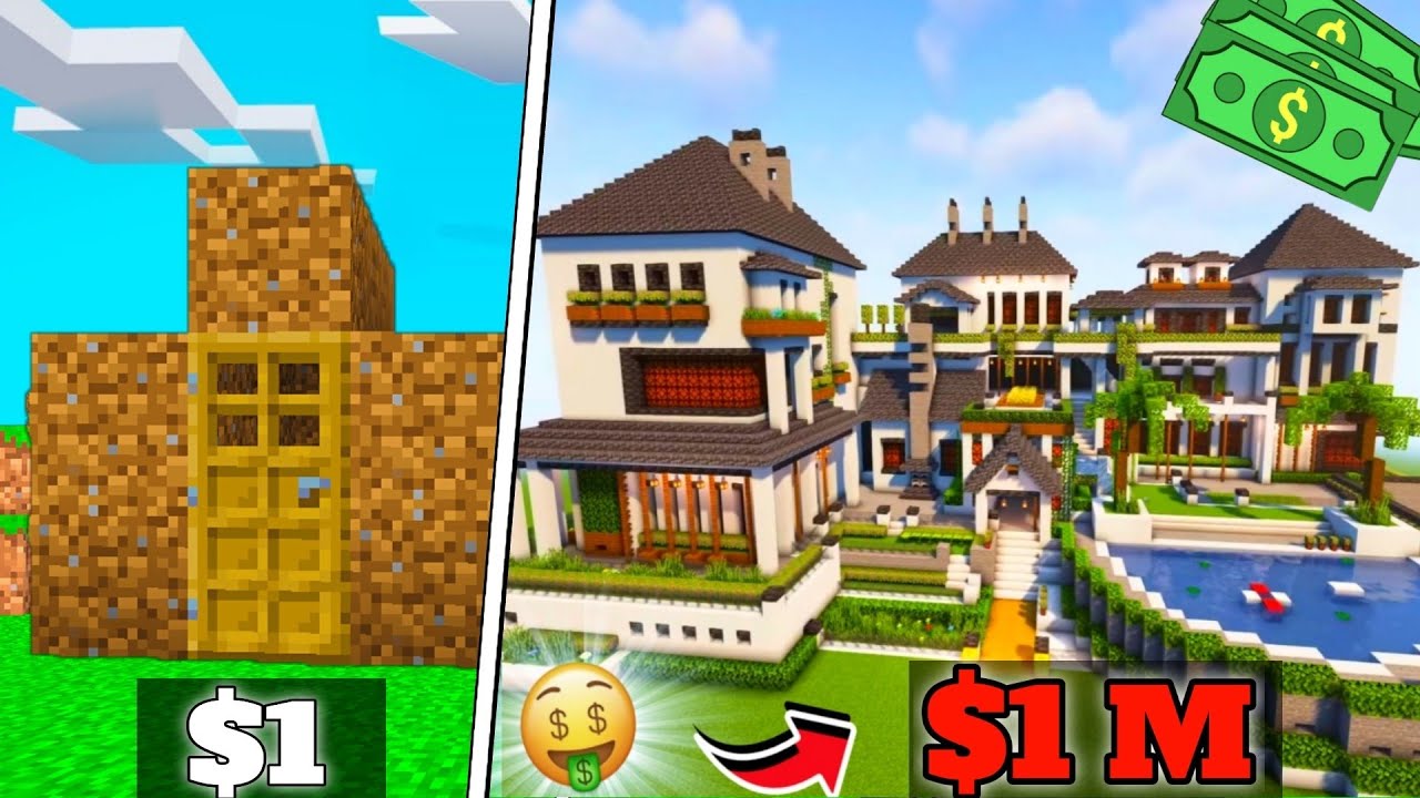 I Bought 1$ to $1 million Dollar House In Minecraft ! - YouTube