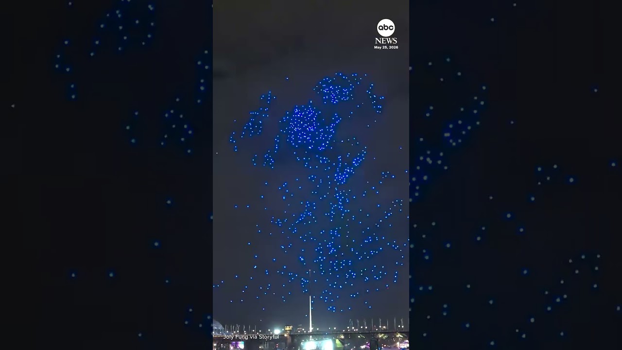 Out-of-control drones fall from the sky at Sydney light festival