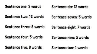 Writing Challenge: Vary Sentence Length in a Story!