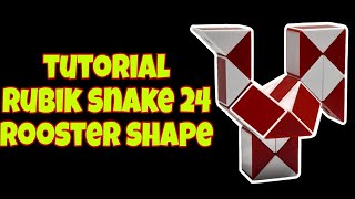 Rubik's snake 24 rooster shape
