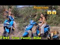 First family ride with new scooty village family