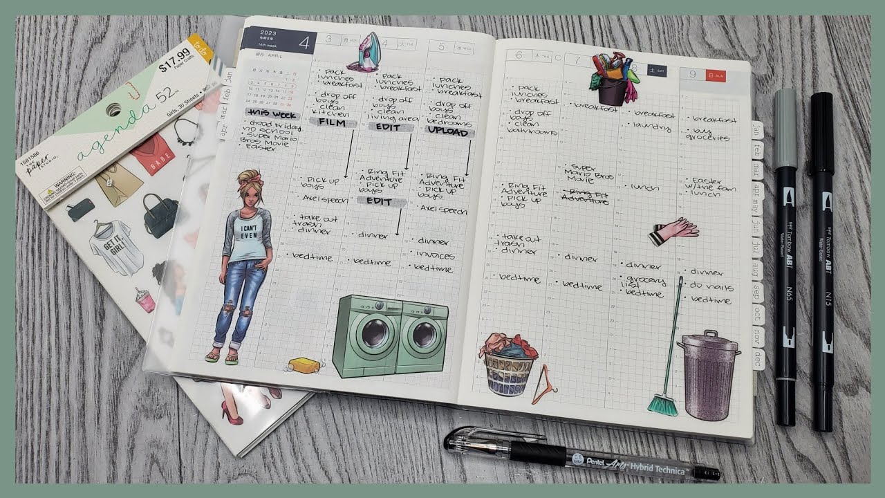 plan-with-me-agenda-52-laundry-girl-hobonichi-cousin-youtube