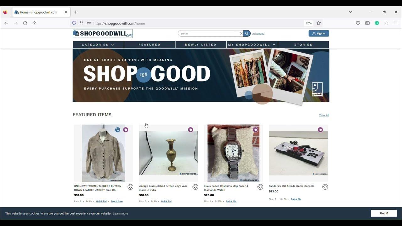 Goodwill Online Thrift Store Save Money! YouTube