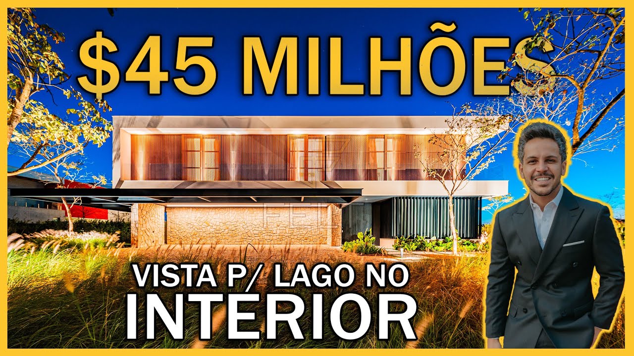 MANSÃO DE R$45.000.000,00 NO FAZENDA BOA VISTA EM SÃO PAULO - CASA COM LAGO E QUADRA DE BEACH TENNIS