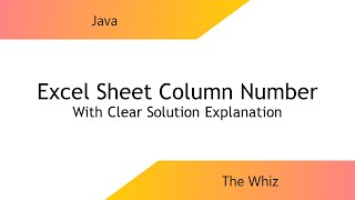 Excel Sheet Column Number