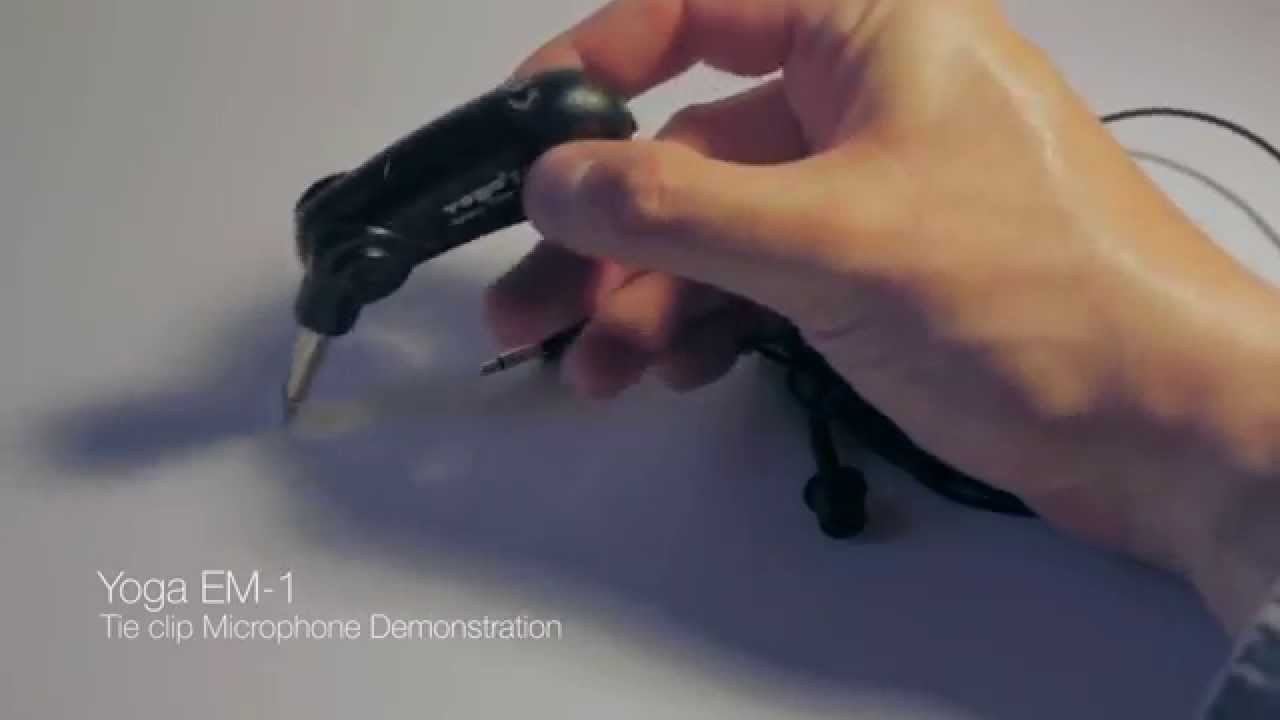Yoga EM 1 tie clip / lapel microphone YouTube