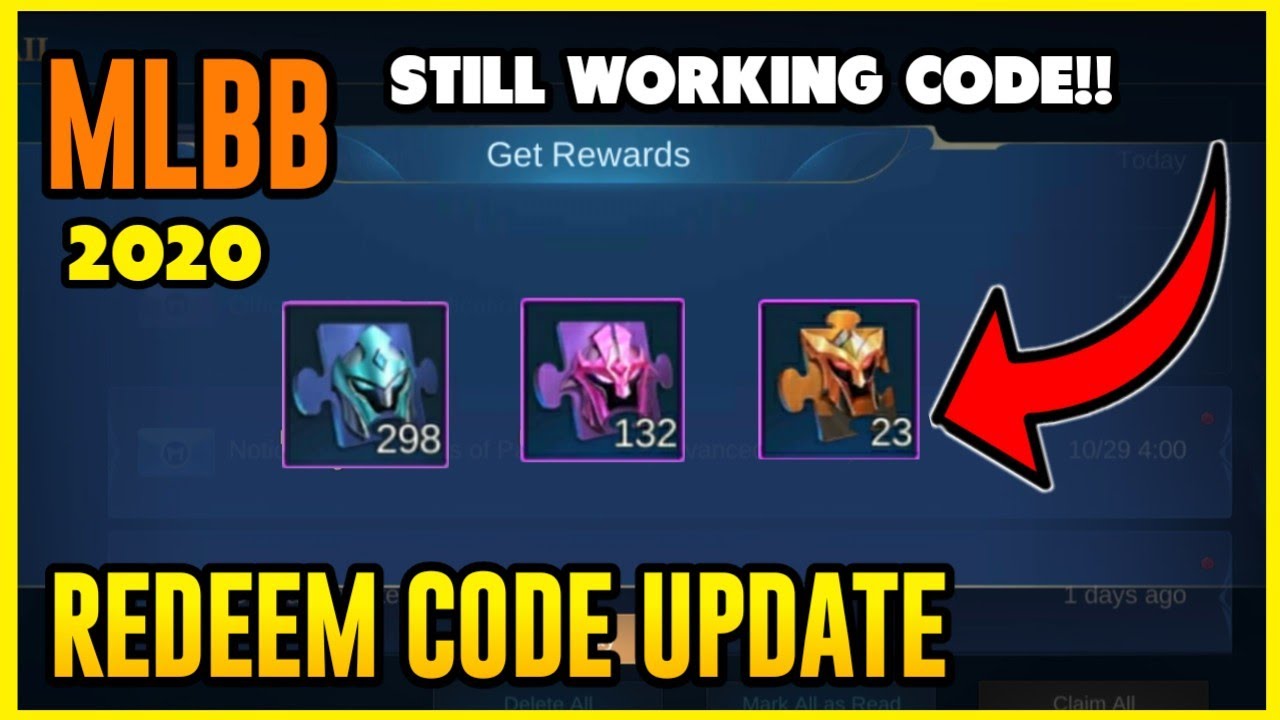 WORKING REDEEM CODE FRAGMENTS | MOBILE LEGENDS 2020
