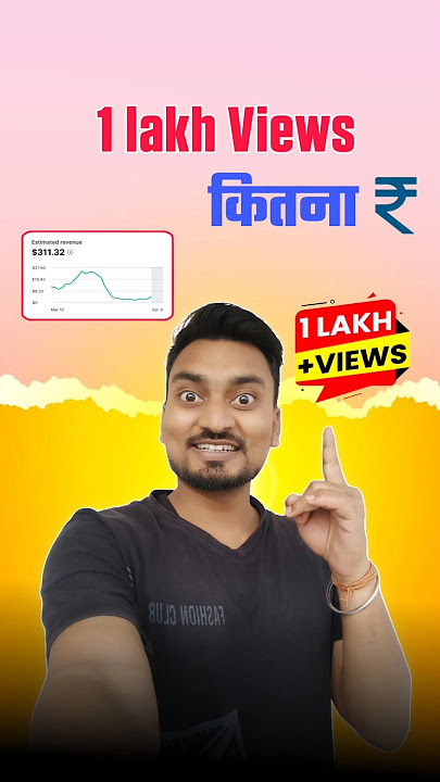 1 Lakh Views Money 😲 #youtube #revenue