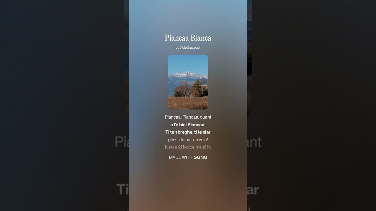 Piancaa version rock (Piancavallo song)