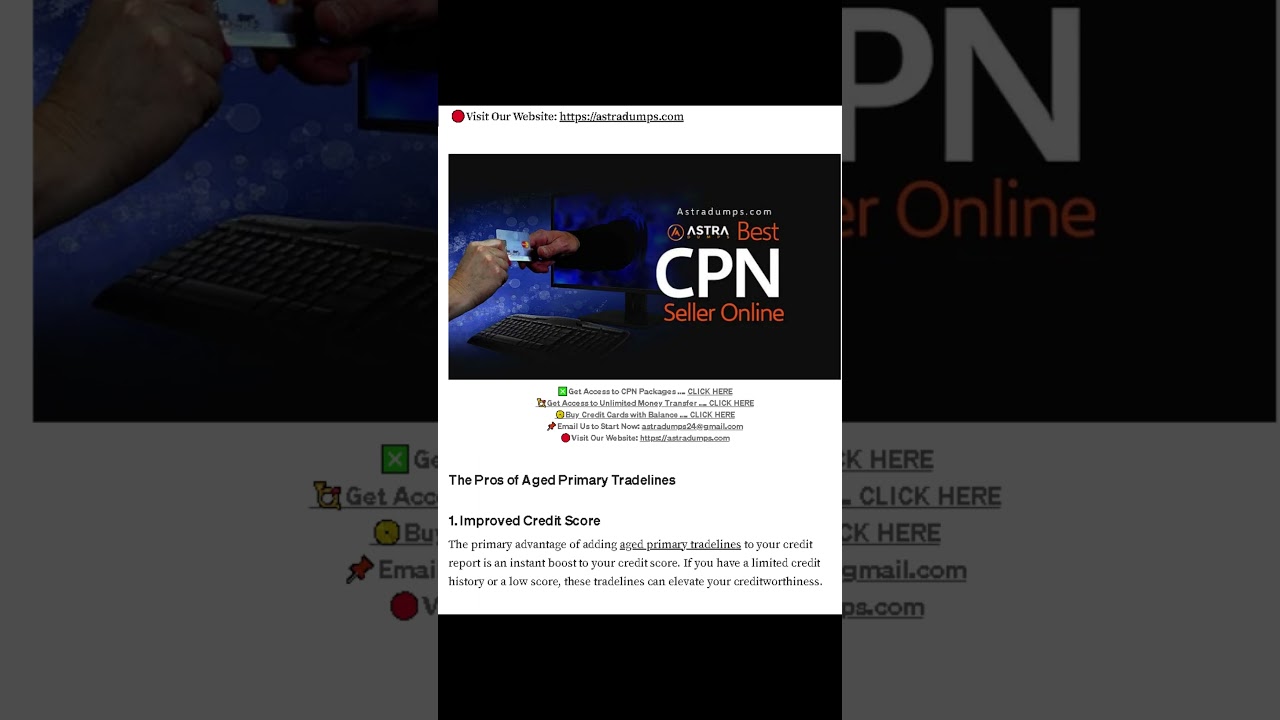 Medium Primary Tradelines! Aged Primary Tradelines for Sale: Boost Your Credit Score Today!