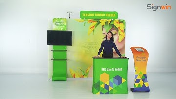 Custom Monitor Trade Show Booth Setup Instructions - Signwin