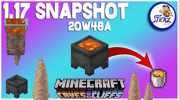 Minecraft 1.17 Snapshot - FARMABLE LAVA, DRIPSTONE - Caves and Cliffs Update (20w48a)