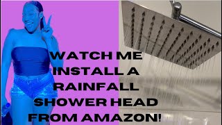 Watch me install a new rainfall shower head from Amazon!