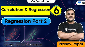 L6: Correlation and Regression | Regression Part 2 | CA Foundation | Pranav Popat