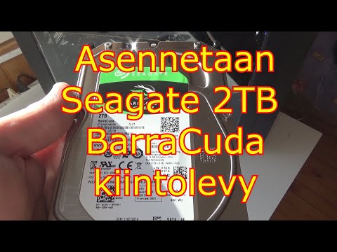 Asennetaan Seagate 2TB BarraCuda sisäinen kovalevy