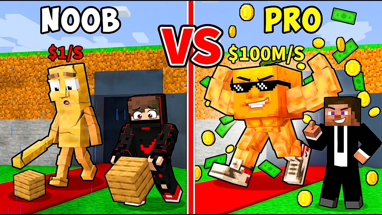 Noob Vs Pro STEAL A BRAINROT in MINECRAFT!