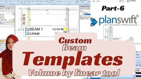 PLANSWIFT -EASY TEMPLATE -BEAM VOLUME by Linear tool-Part -6#planswift  #template #beam #volume #gcc