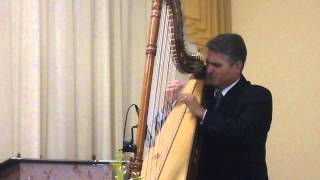Harpa Cristã nº 578 - Hino Sossegai tocado em uma harpa