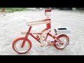 How to make Auto Motorized Bike toy with Soda cans @make toys