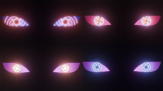 Sharingan Rinnigan Naruto Eyes 4K Motion Background 1hour No sound Animation