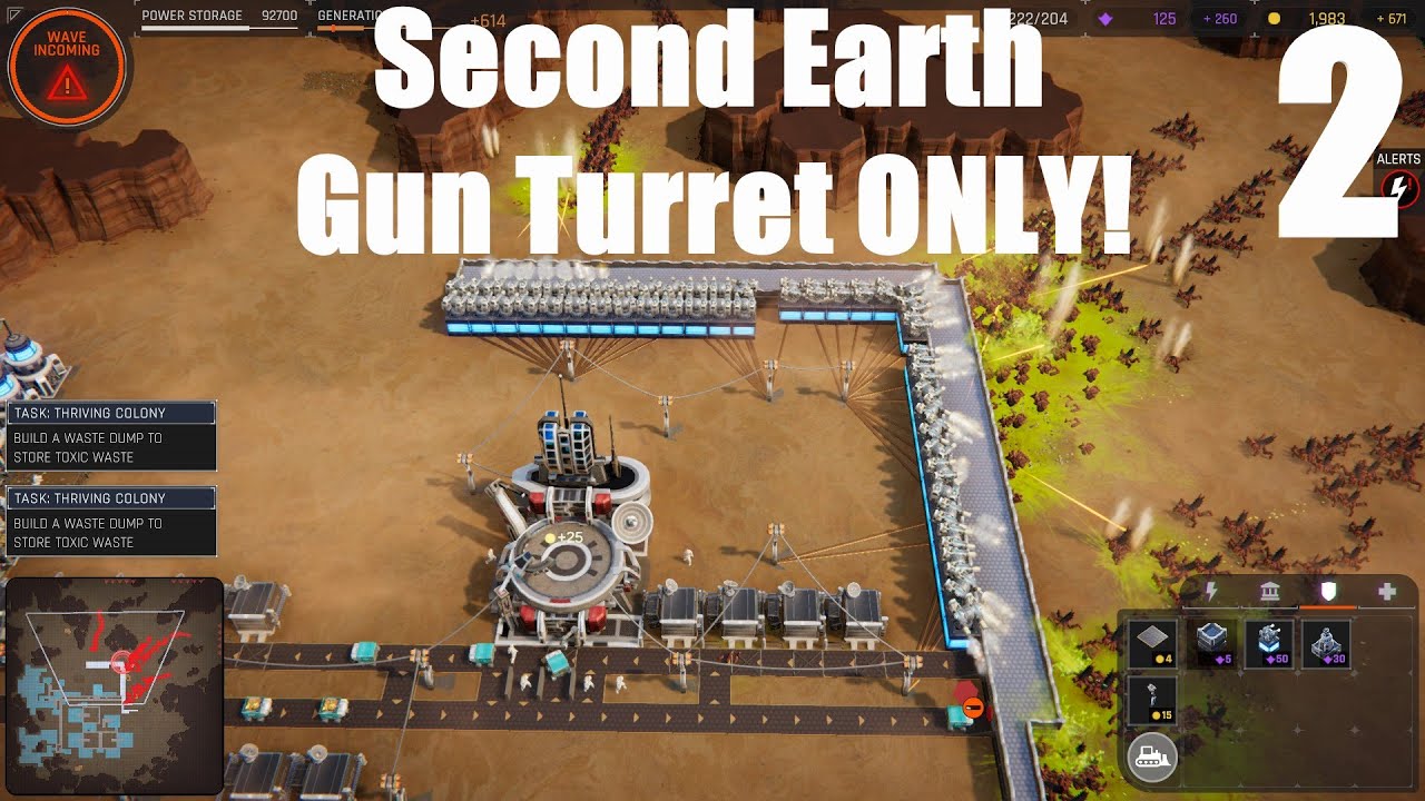 Second Earth Gameplay | Gun Turret ONLY | Episode 2 - NO REAL CHALLENGE YET!