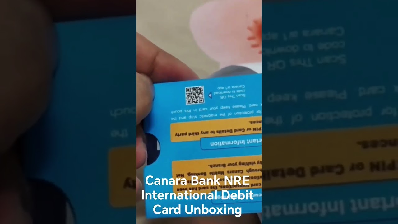 Canara Bank NRE international Debit Card Unboxing Video - Malayalam