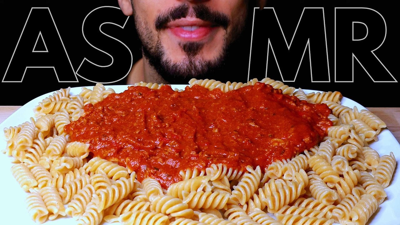 ASMR FUSILLI BOLOGNESE PASTA (EATING SOUNDS) NO TALKING MUKBANG