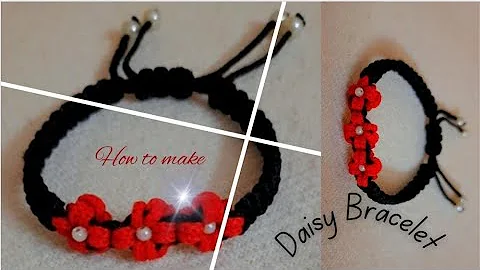 How to Make Daisy Bracelet || 🌸🌸yarnivora